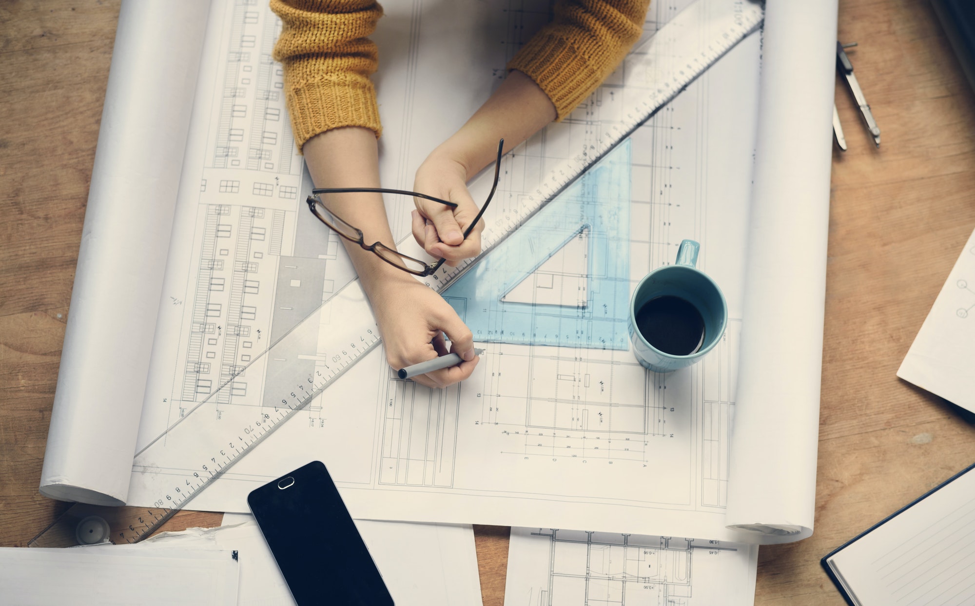 man working in office